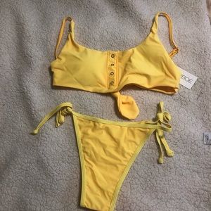 Norboe Two Piece Knot Top Yellow Bikini *NEW*